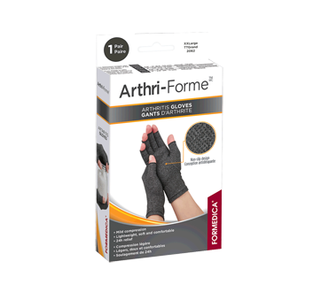 Arthri-Forme gants d'arthite, 1 unité, gris, très très petit