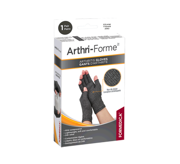 Arthri-Forme gants d'arthite, 1 unité, gris, très très petit