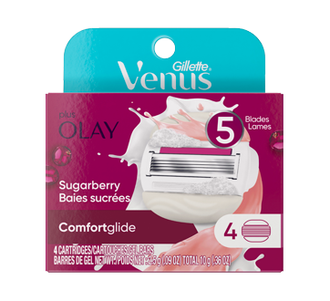 Image 1 du produit Gillette - Venus ComfortGlide Plus Olay cartouches de rechange de rasoir, 4 unités, Sugarberry