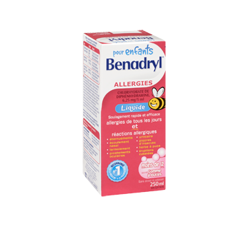 Image 2 du produit Benadryl - Benadryl liquide pour enfants, 250 ml, gomme à bulles
