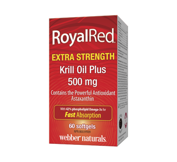 Image du produit Webber - Royal Red oméga-3 et huile de krill plus extra fort, 60 unités