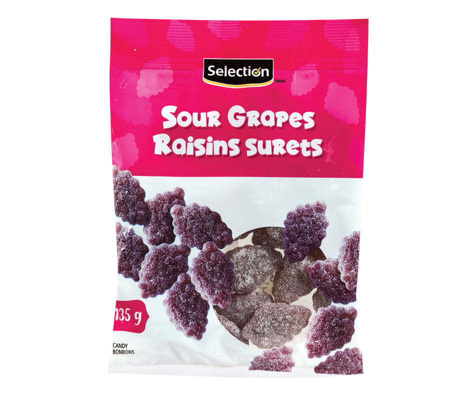 Bonbons raisins surets, 135 g Selection Bonbon Jean Coutu