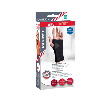 Stabilisateur pour poignet, 1 unité, taille unique, gauche, Noir