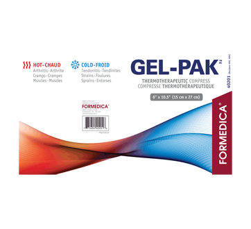 Compresse de gel chaude ou froide réutilisable (format moyen), 1 unité, 15.2 cm x 26.7 cm