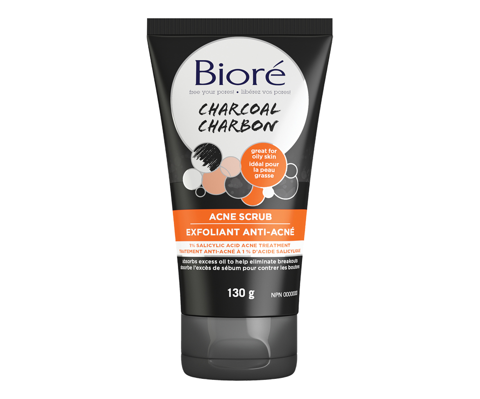 Exfoliant anti-acné au charbon, 130 g – Bioré : Exfoliant | Jean Coutu