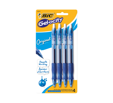 Gel-ocity stylos gel, 4 unités, bleu