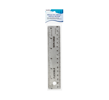 Règle en métal, 15 cm – Equation : Calculs et mesures