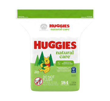 Lingette Natural Care, 184 unités, sans parfum