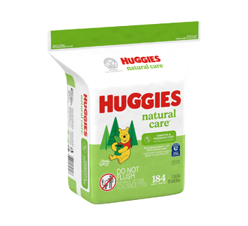 Huggies Lingettes pour bébés Natural Care pour peau sensible, NON