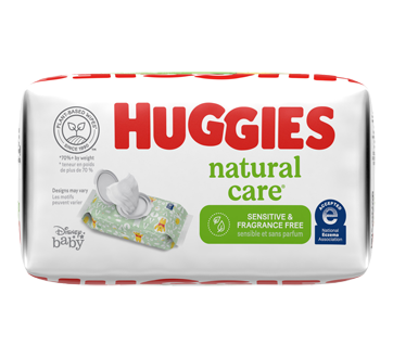 Image 5 du produit Huggies - Natural Care lingettes pour bébés pour peau sensible, non parfumées, 168 unités