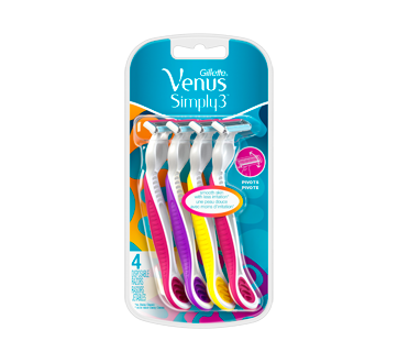 4 rasoirs jetable pour femmes Simply Venus rose