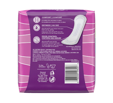 Image 5 du produit Poise - Serviettes d'incontinence ultraminces, flux très léger, longues, 44 unités