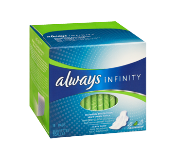 Image 2 du produit Always - Serviettes Infinity flux abondant avec ailes, 16 unités, non parfumées