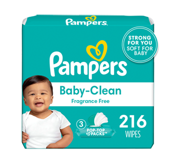 Lingettes pour bébés non parfumées Complete Clean, 3X boîtes distributrices, 216 unités