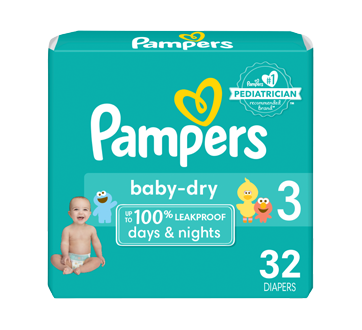 Image du produit Pampers - Baby-Dry couches taille 3, 32 unités