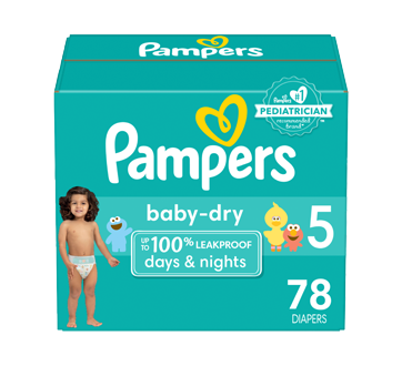 Couches Baby Dry, 78 unités, taille 5, format super