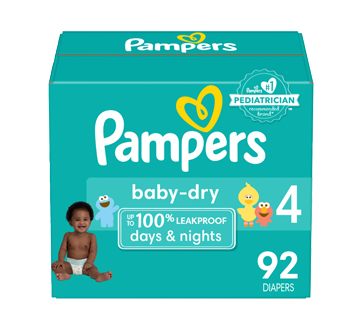 Couches Baby-Dry, 92 unités, taille 4