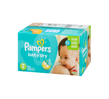 Image 1 du produit Pampers - Couches Baby Dry, 112 unités, taille 2, format super