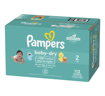 Pampers Baby-dry Taille 2 (3-8 kg) - 76 Couches 