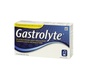 Sels De Rehydratation Pour Solution Orale 10 X 4 9 G Gastolyte Electrolyte Jean Coutu