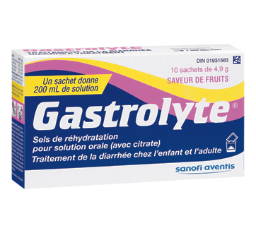 Traitement De La Diarrhee Chez L Enfant Et L Adulte 10 X 4 9 G Fruits Gastolyte Electrolyte Jean Coutu