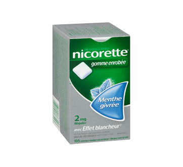 Image 2 du produit Nicorette - Nicorette gomme, 105 unités, 2 mg, menthe givrée