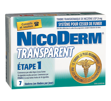 Image du produit Nicoderm - Nicoderm transparent timbres Étape 1 21 mg, 7 unités