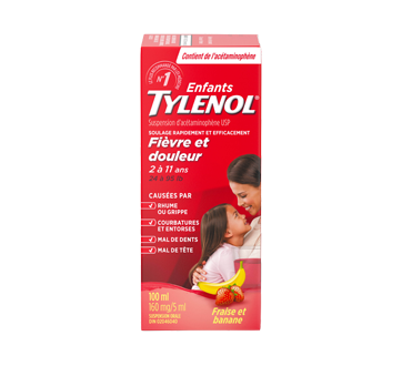 Image 1 du produit Tylenol - Tylenol pour enfants suspension orale d'acétaminophène, 100 ml, virage fraise banane