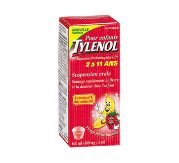 Image 3 du produit Tylenol - Tylenol pour enfants suspension orale d'acétaminophène, 100 ml, virage fraise banane