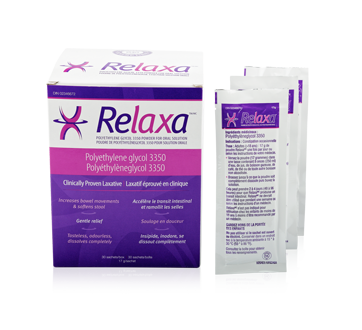 Image du produit Relaxa - Laxatif poudre de polyéthylène glycol 3350, 30 x 17 g