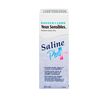 Solution Polyvalente Yeux Sensibles Solution Saline Plus 355 Ml Bausch And Lomb Solution Pour Lentille Souple Jean Coutu