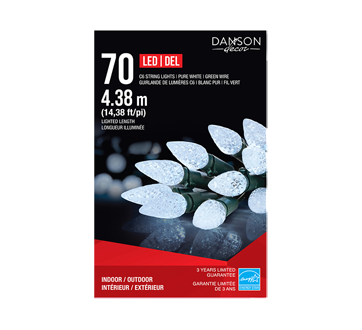 Image du produit Danson Décor - Lumières C6 LED/DEL, blanc pur, 70 unités