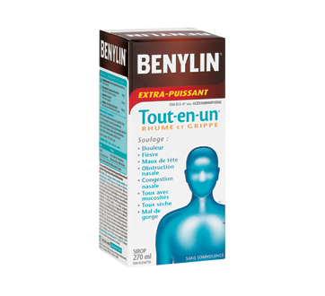 Image 2 du produit Benylin - Benylin Tout-en-Un  Rhume et Grippe sirop extra-puissant, 270 ml