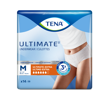 Image 1 du produit Tena - Ultimate culottes protectrices pour incontinence absorption, 14 unités, moyen