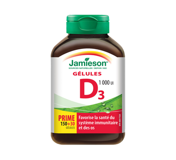 Image 1 du produit Jamieson - Vitamine D  1,000 ui gelules, 150 unités
