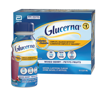 Image 1 du produit Glucerna - Substitut de repas pour les personnes diabétiques, 6 x 237 ml, petits fruits