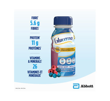Image 3 du produit Glucerna - Substitut de repas pour les personnes diabétiques, 6 x 237 ml, petits fruits