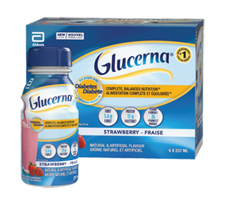 Boisson nutritive pour les personnes diabétiques, fraise, 6 x 237 ml
