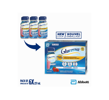 Image 2 du produit Glucerna - Boisson nutritive pour diabétiques, 6 x 237 ml, fraise