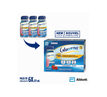 Image 2 du produit Glucerna - Substitut de repas pour les personnes diabétiques, 6 x 237 ml, fraise