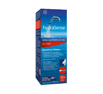 Image 1 du produit HydraSense - Eau de mer de source naturelle non diluée à 100% soins quotidiens du nez, jet fort , 100 ml
