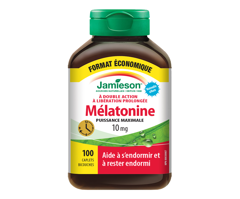 Mélatonine 10 mg double action à libération prolongée, 100 unités