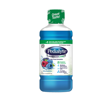 Advancedcare Solution Liquide D'électrolytes, 1 L, Framboise Bleue –  Pedialyte : Liquide | Jean Coutu