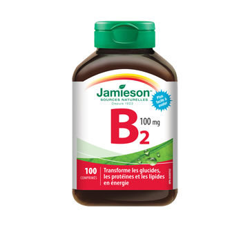 Image 1 du produit Jamieson - Vitamine B2 100 mg (riboflavine), 100 unités