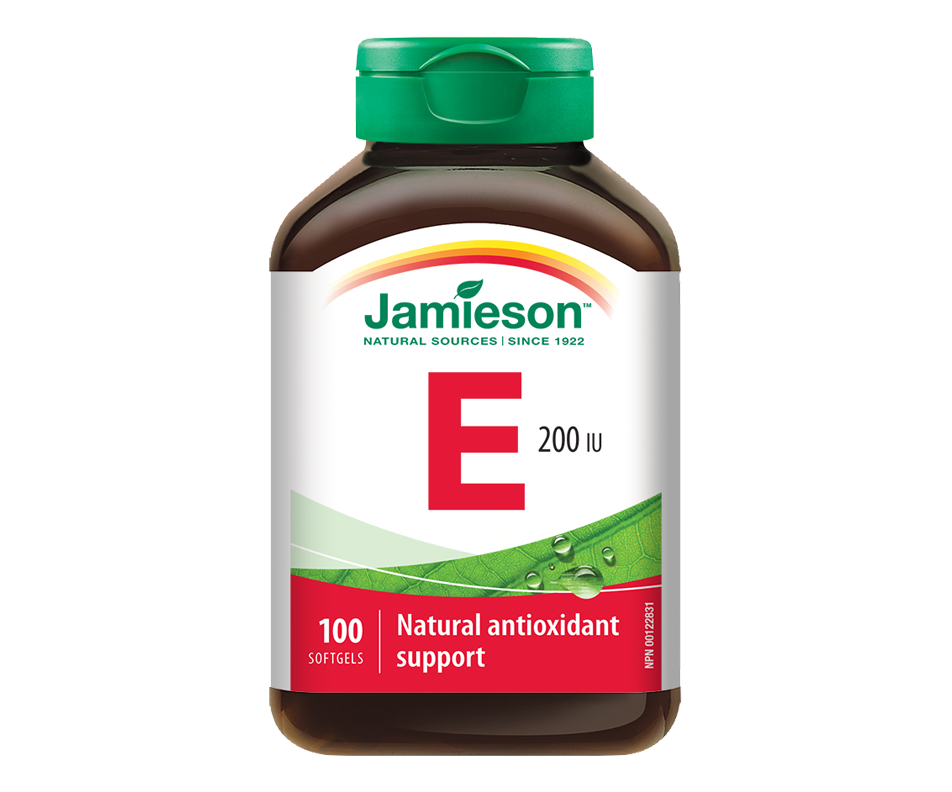 Vitamine E 200 ui naturelle, 100 unités Jamieson Bienêtre Jean Coutu