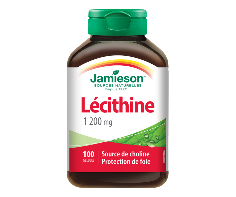 Lécithine 1,200 mg, 100 unités Jamieson Divers Jean Coutu