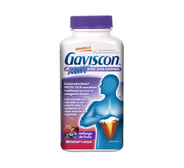 Image 1 du produit Gaviscon - Gaviscon nuit, 50 unités, mélange de fruits