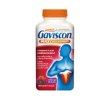 Image du produit Gaviscon - Maxi Soulagement, 50 unités, mélange de baies