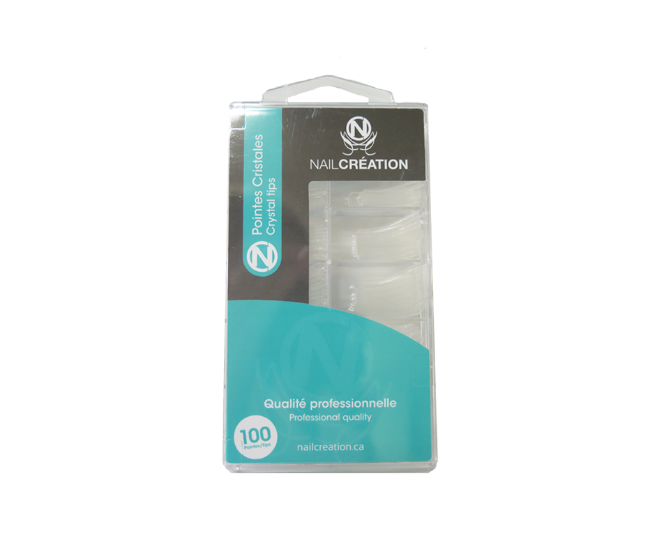 Pointes d'ongles cristal pour manucure, 100 unités Nail Création