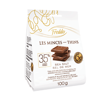 Les Minces chocolat au lait, 100 g, sel de mer